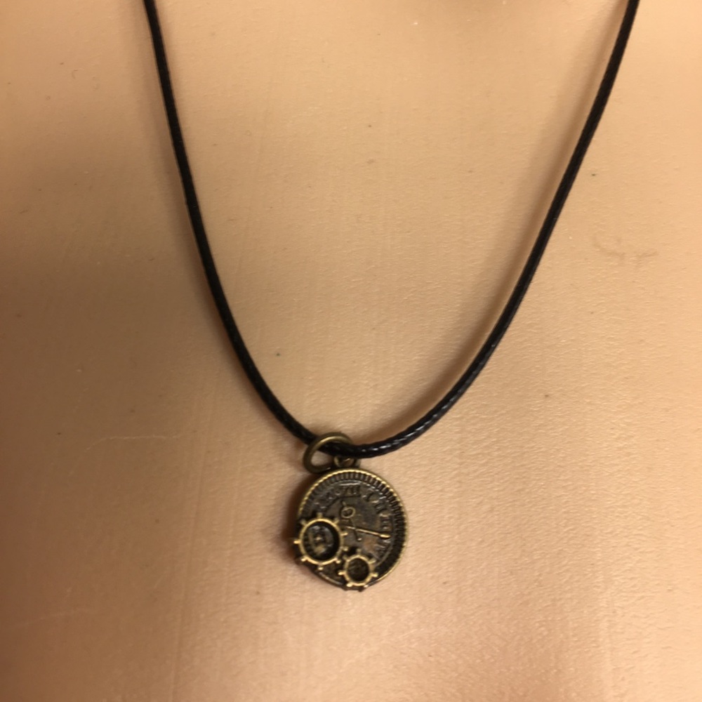 Handcrafted Clock & Gears Necklace